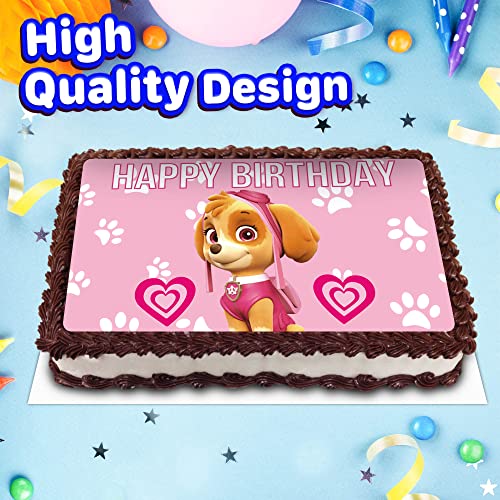 8.3 X 11.7 Inch Edible Square Cake Toppers – Paw Patrol Skye Themed Birthday Party Collection Of Edible Cake Decorations #TOP1