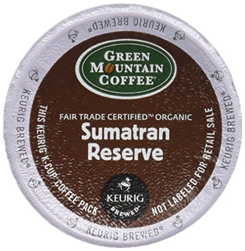 Keurig 099555000603 Green Mountain Fair Trade Organic Sumatran Reserve Extra Bold Coffee K-Cups, 18 Count, Multicolor