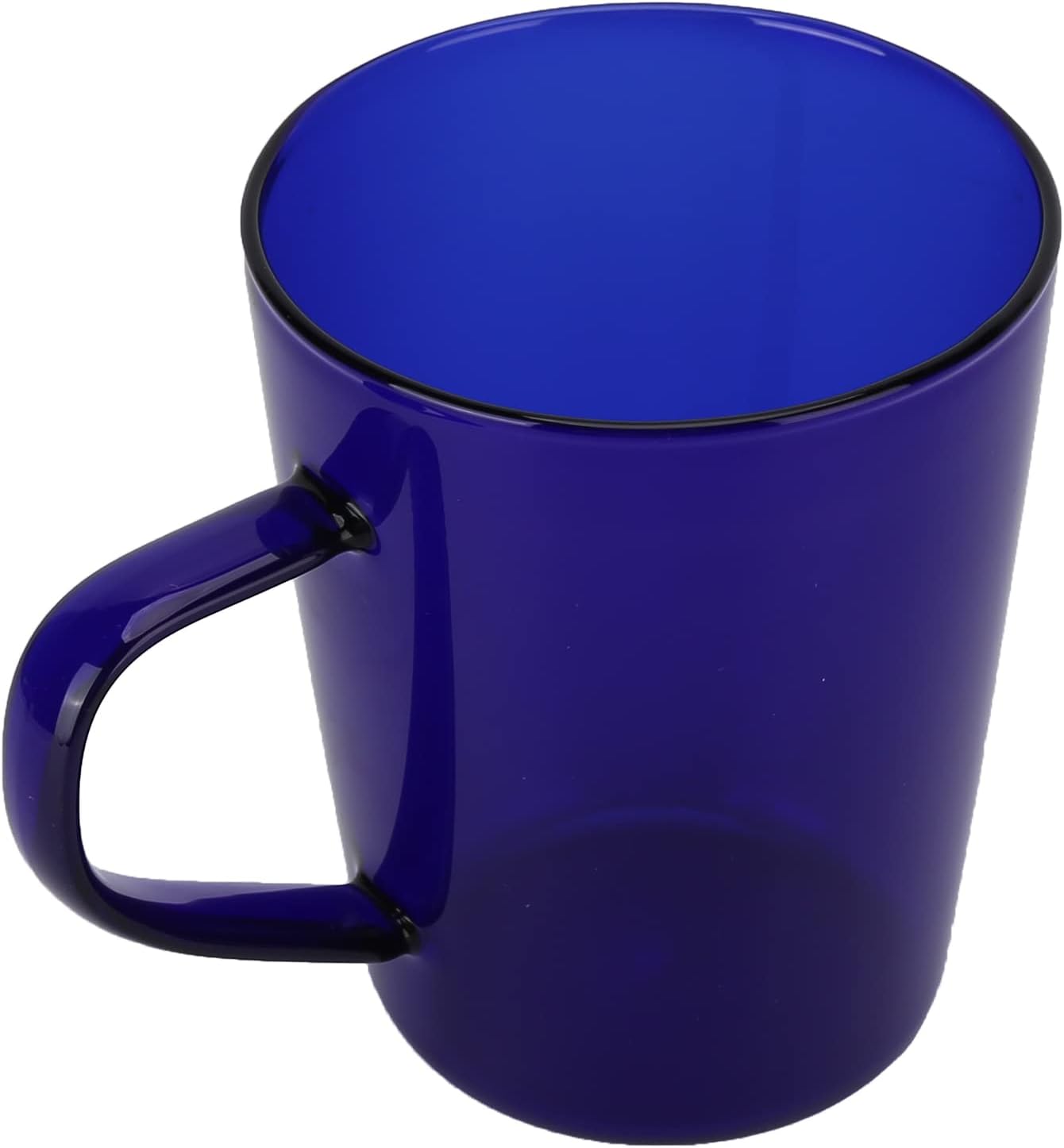 380ml High Borosilicate Glass Insulated Mug, EasytoClean Coffee Cup, Blue, Suitable for Hotels and Coffee Shops (Blue)