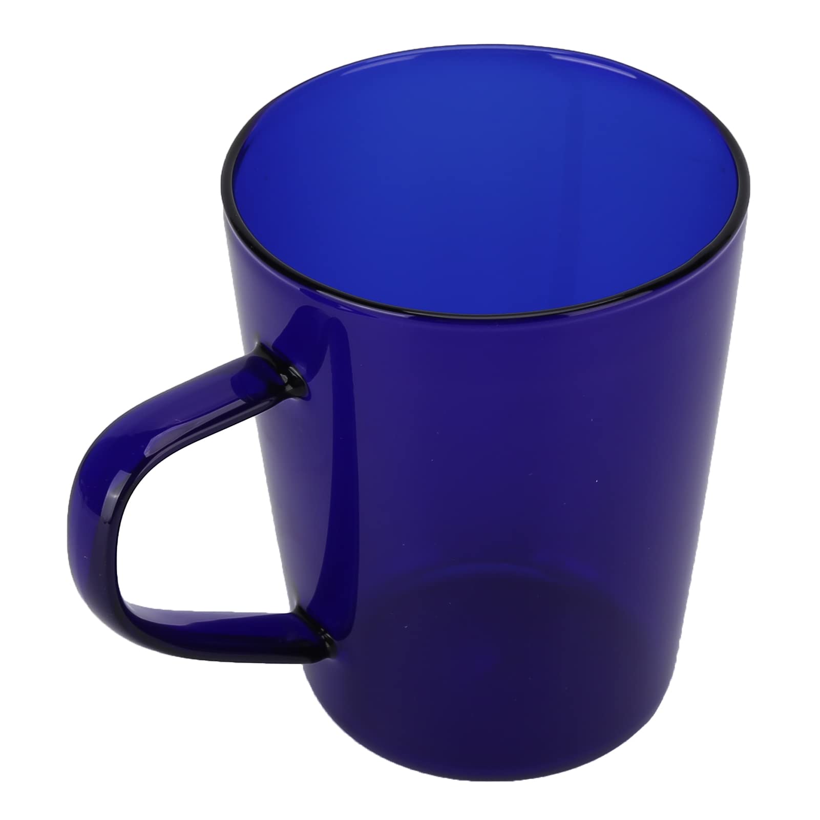 Tasse à lait en verre borosilicate thermorésistant bleu pour boissons chaudes