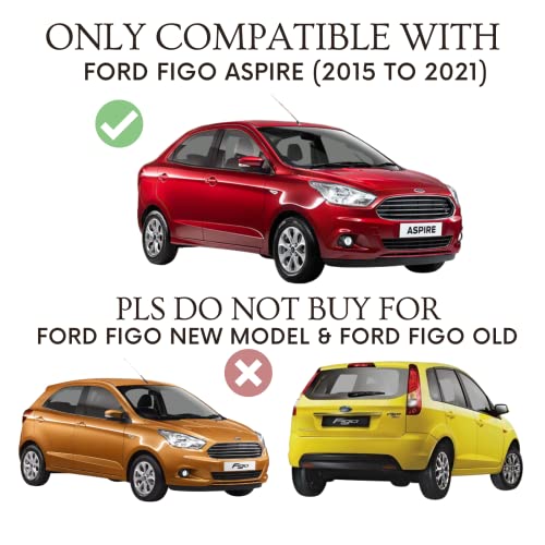 Image of Autofact Magnetic Car Sunshades Compatible with Ford Figo Aspire (Set of 4) - Easy Installation, UV Protection, Keeps Car Cool (Front 2 with Zippers for Easy Access, Rear 2 Without Zippers)