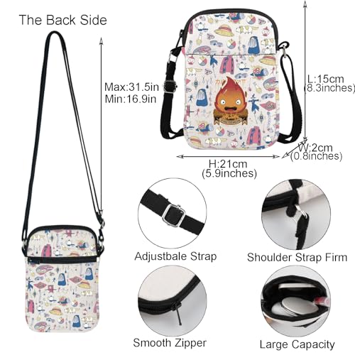 TGBJE Fire Crossbody Bags Japanese Anime Messenger Bag Movie Character Inspired Shoulder Bag Animation Fire Gift2