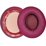 Solo3 Ear Pads Cushions Replacement for Beats Solo 2 & Solo 3 Wireless On-Ear Headphones, Ear Cushions Memory Foam Earpads with Soft Protein Leather (Brick Red)