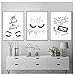 Produktbild GUANGYE Moderne Wandkunst Wimpern Poster Wimpern Bündel Leinwand Malerei Wimpern Extensensions Salon Dekor Bilder-40X60Cmx3 STK. Rahmenlos