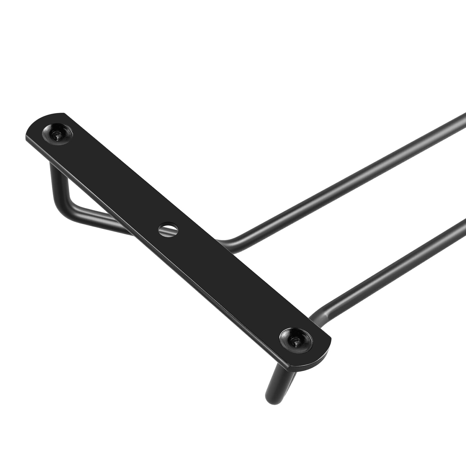PINGEUI Lot de 6 supports de verre à vin de 35,6 cm, en métal sous l'armoire, étagère à verrerie pour bar, cuisine, noir