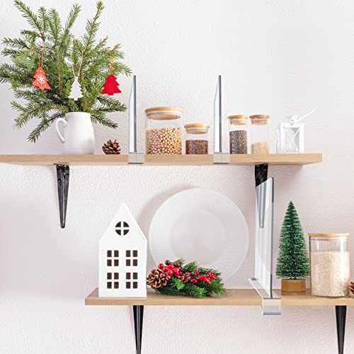 12 Pack Acrylic Shelf Dividers, Clear Shelf Divider for Closet Organization, Closet Shelf Separators for Clothes/Purses, Wood Shelves Organizers in Bedroom, Kitchen, Office, Cabinets, Bathroom Storage - Image 3