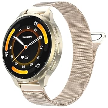 Pulseira de aço inoxidável milanesa compatível com Garmin Vivoactive 6/5/4/4s/3, pulseira de relógio de 18 mm/20 mm/22 mm para todos os Garmin Vivoactive séries 6/5/4/3 (ouro rosa, 18 mm-vivoactive 4s