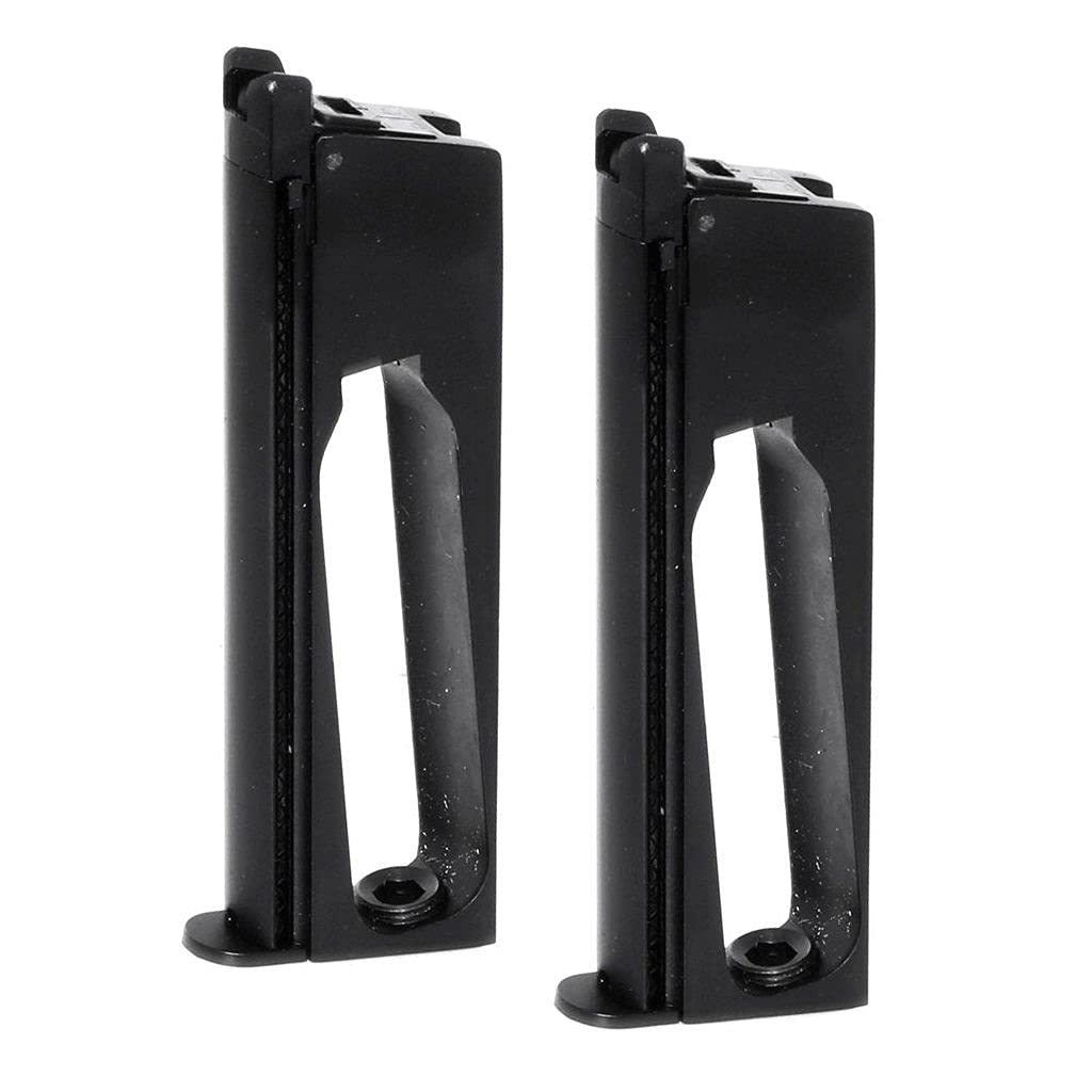 Airsoft Softair Ersatzteile WE (WE-TECH) 2pcs 16rd Co2 Magazin für EMG SAI RED/AW NE Serie/WE Single Stack 1911 GBB Pistole Schwarz