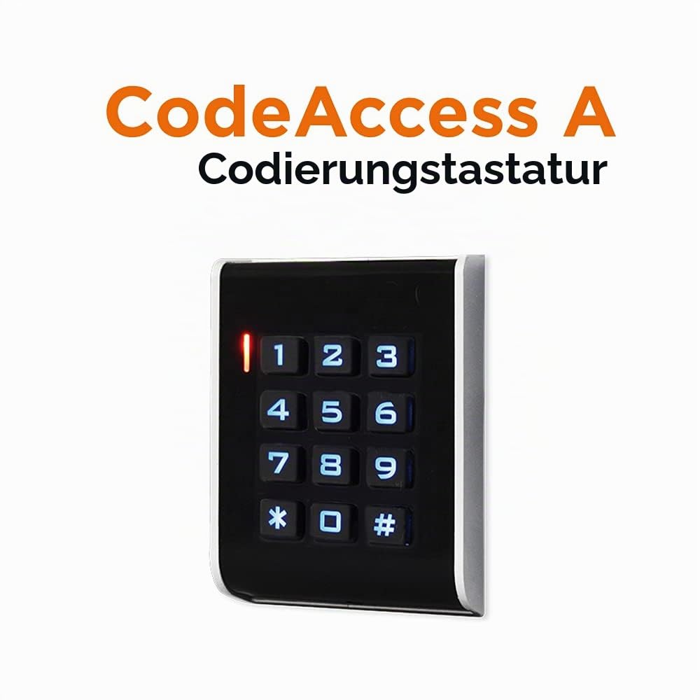 SCS Sentinel - AAA0005 - Vandalismusgeschützte Codetastatur - Auslösung Türöffner oder Tor - Hinterleuchtete Tasten - DC 12V Stromversorgung - Speichert 100 Codes - CodeAccess A, Grau | CodeAccess: 100 speicherbare Codes, hintergrundbeleuchtete Tasten, Au