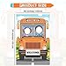 School Bus Photo Booth Prop School Bus Selfie Frame School Party Backdrop Wheels on The Bus Background Banner for School Birthday Party Supplies First Day of School Party Decorations Halloween Decor