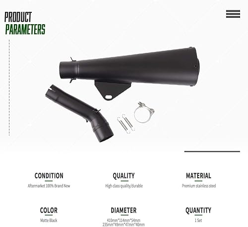 Miniatura 4 de Motocicleta CMX500 Slip On Tubo de Escape Tubo de Tubo de Tubo de Tubo de Actualización Piezas compatibles con H.onda Rebel CMX 500 CMX500 Rebel500