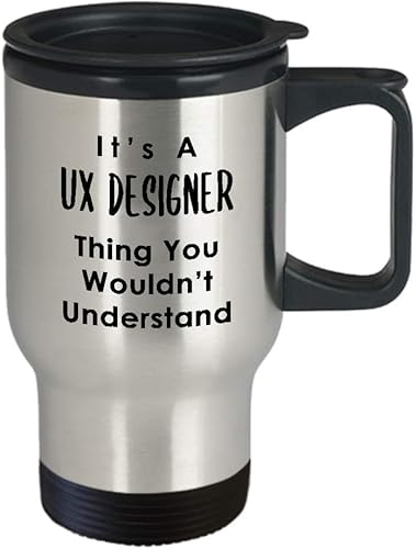 Miniatura 2 de Gifts for UX Designer Travel Mug Insulated Coffee Tumbler - User Experience UI User Interface Design Artist Team Dept Graphic Digital Multimedia