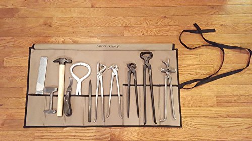 11 Piece Farrier's Tool Kit Set Horse Hoof Nippers Clincher Tester Knife Rasp