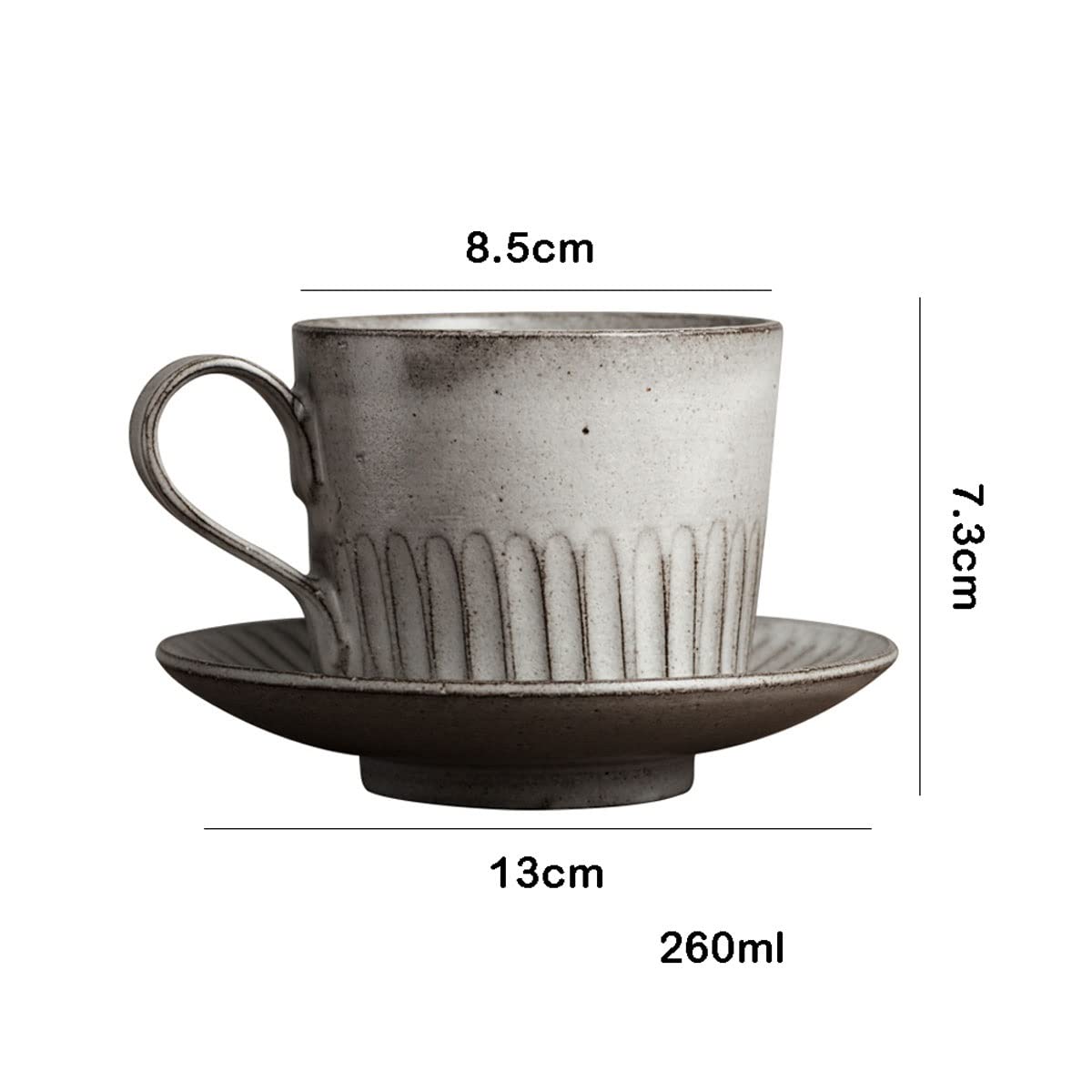 Zestaw filiżanek i spodków w europejskim stylu kreatywna porcelanowa filiżanka do herbaty retro ceramiczny kubek do latte kubek do picia 260 ml kubek na mleko do domu, restauracji