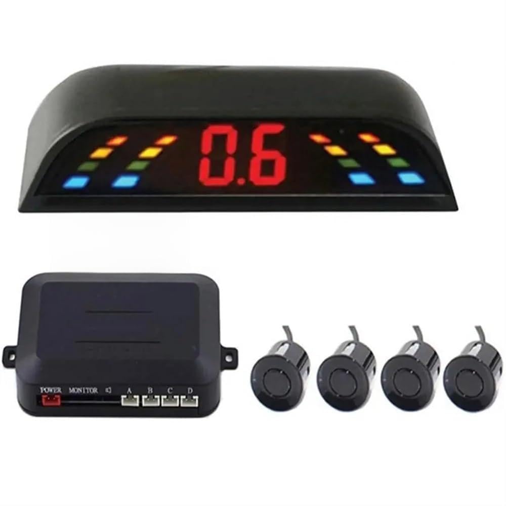 Kit sensori parcheggio Sensore di parcheggio per auto, display Parktronic per retromarcia, radar per, monitor con rilevatore 4 sensori da 22 mm
