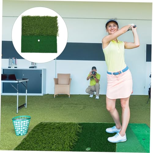 Tapis de pratique de golf débutants Abaodam 2 pièces en PP vert