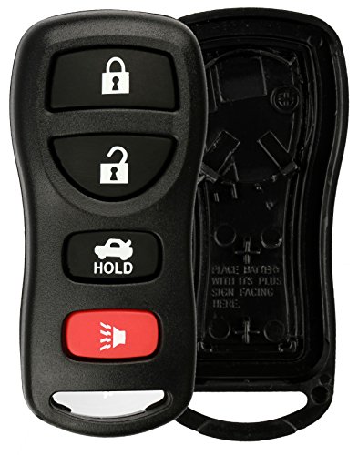 KeylessOption Just the Case Keyless Entry Remote Key Fob Shell - Black