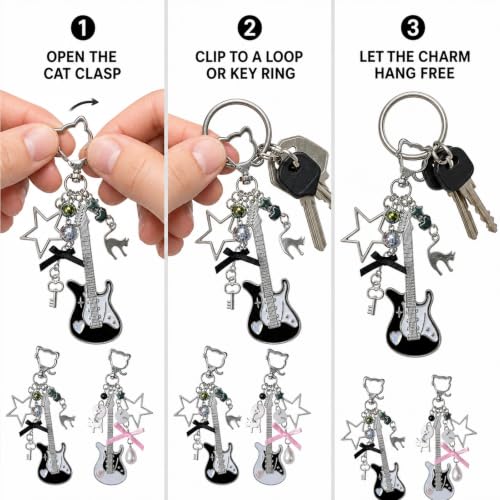 HRZGJ Bag Charms For Handbags 2Pcs Black - Image 6