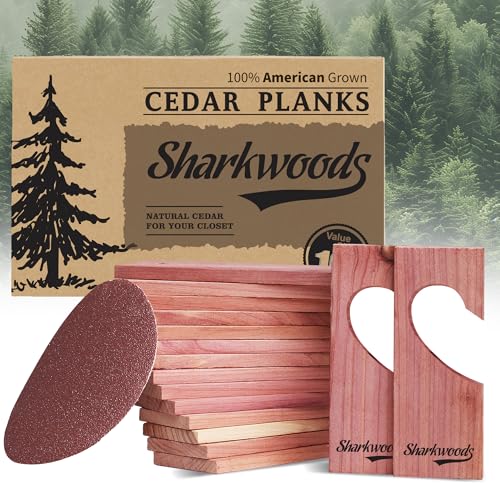 10 Pack Cedar Blocks for Clothes Storage 5.9×2.36in Cedar Planks for Closets 100% Natural Cedar Hangers for Closet and Drawers