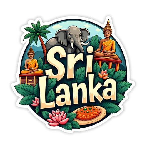 Image of Naxon Sri Lanka Country Theme Souvenir Wooden Refrigerator Stylish Fridge Magnet - Fridge Decoration Magnet for Kitchen & Home Decor | Perfect Souvenir Gift | Size 3x3 Inches | Pack of 1