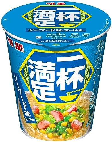（01:30時点） 明星 一杯満足 シーフード味ヌードル 61g ×12個