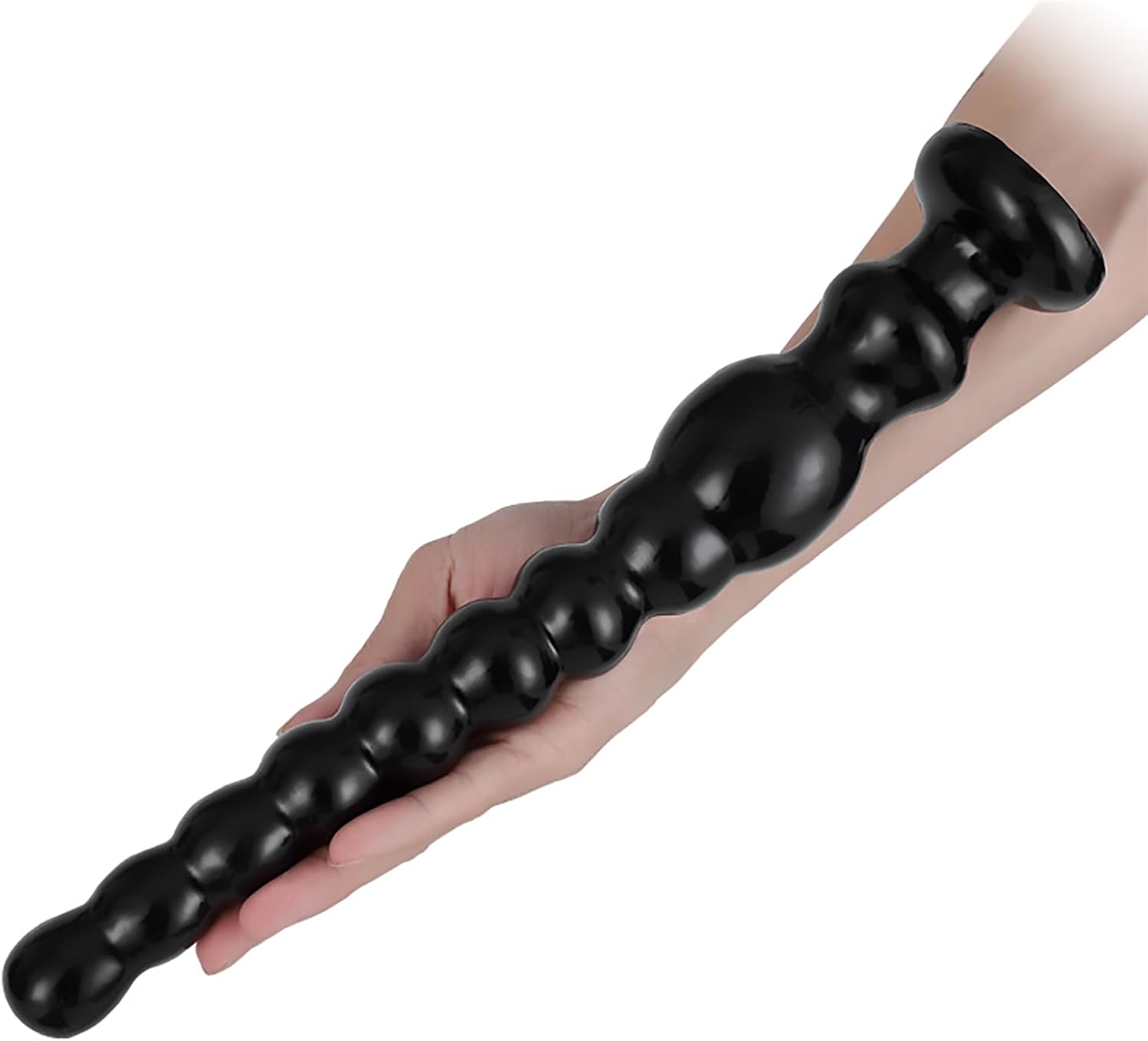 13Inch Anal Bead Butt Plug - Long Anal Dildo with 10 Bead Flexible Anal Plug Anus Dilator Vaginal Prostate Massage Stimulation Anal Sex Toy for Women Men Couple Lover (L)