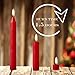 20pcs Candles for Christmas Tree - Angel Chime Decorations - Christmas Pyramids Carousel - 4 inch X 1/2 inch Diameter - 1.5 Hour Burn Time-RED