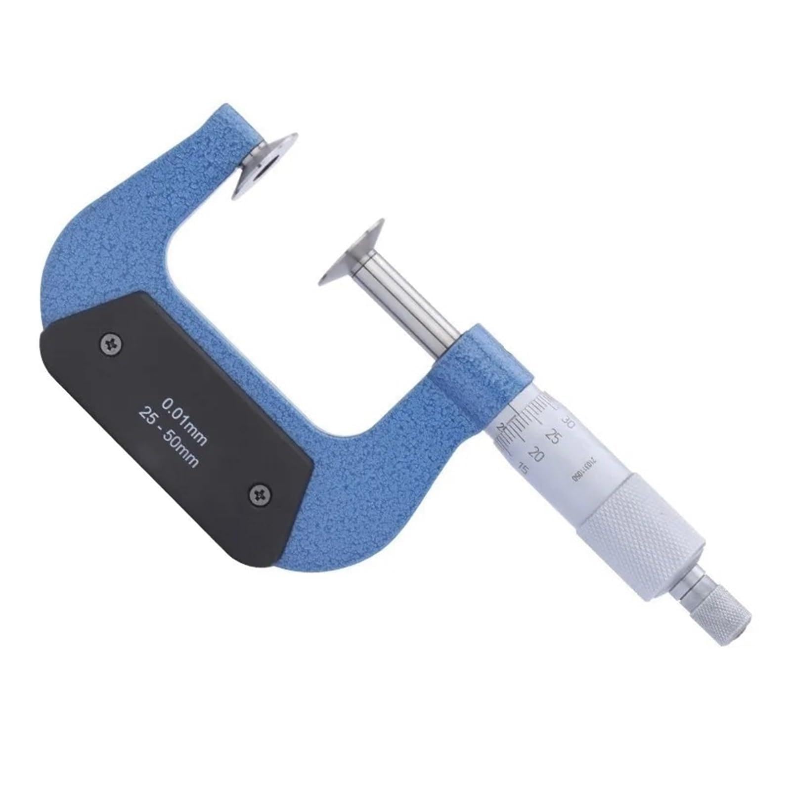 Micrómetro, Micrómetro 0-25 mm 25-50 mm Precisión 0,01 mm Micrómetro de disco Calibre exterior Herramientas de medición Para bricolaje/hogar(25-50mm)