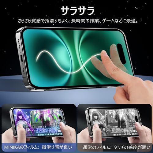 undefined MINIKA 【アンチグレア + のぞき見防止】 iPhone 16 ガラスフィルム 覗き見防止 さらさら 【1枚】 いPhone16 覗き見防止フィルム サラサラ アイフォン16 保護フィルム 指紋防止 16 用 プライバシー フィルム 画面フィルム 反射防止 iPhone16 カメラフィルム 付き の商品画像 4