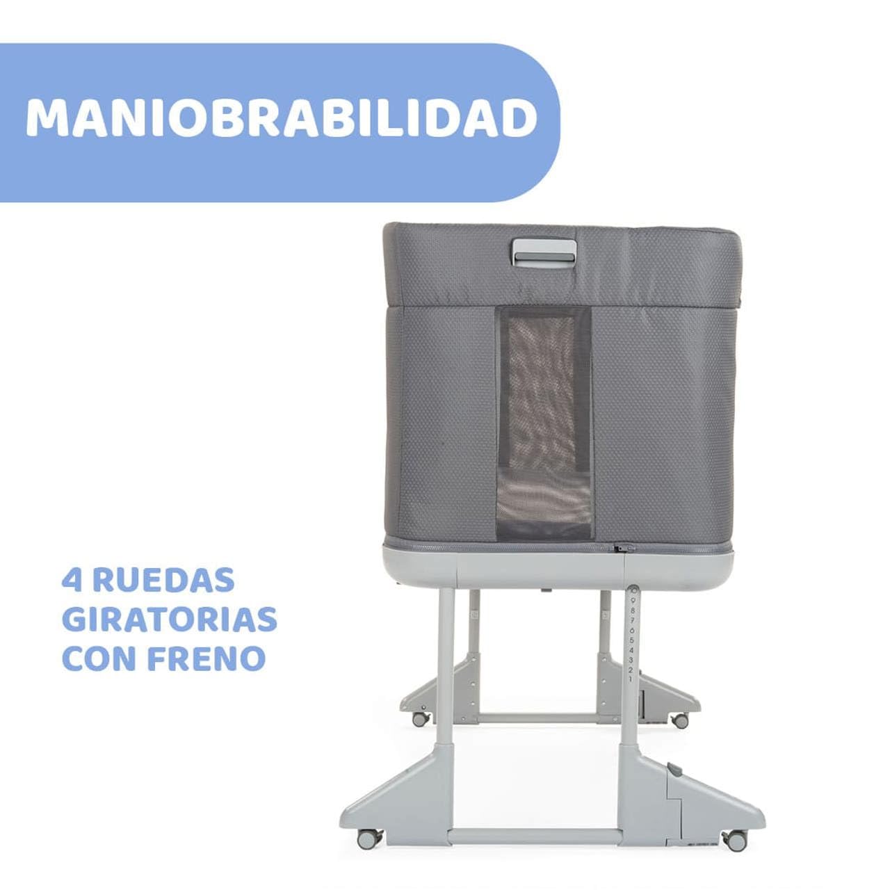 Chicco Next2Me Forever, Culla Neonato Fianco Letto 3in1, Culla che Diventa Lettino Montessori, Fino a 4 Anni (22 Kg), Altezza Regolabile, Buona Circolazione dell'Aria, 4 Ruote, Materasso incluso
