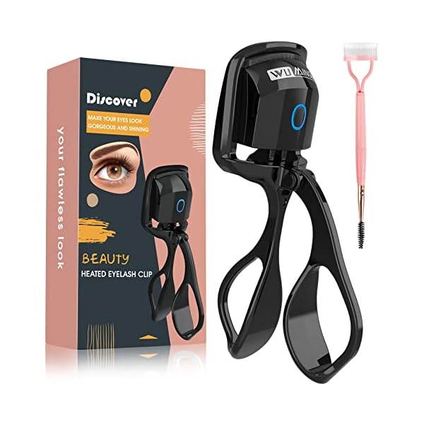 Heated Eyelash Curler,WUMINGLU Electric Eyelash Curlers with Comb,USB