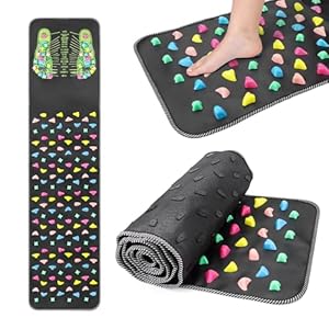 Foot Pressure Point Mat, Foot Matt Pressure Points, 2 in 1 FootMassager Pad, Dismountable Acupressure Mats, Acupressure Tool for Relaxation(68.9×13.8in)
