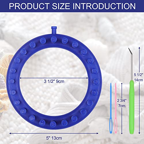 Image of Aeelike Round Knitting Loom for Hat Socks DIY Crafts, 5.5inch