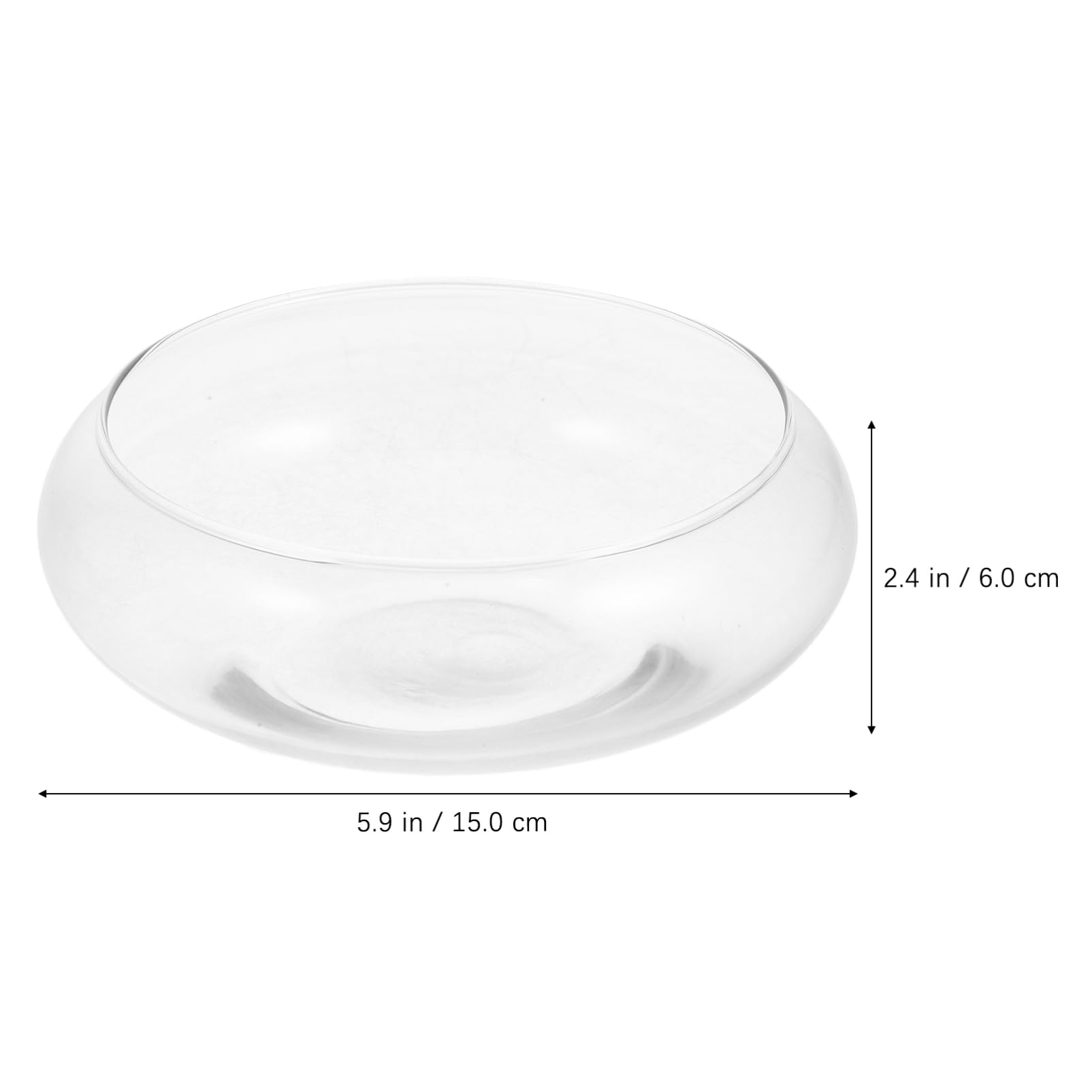Toddmomy Glass Fish Bowl 6 Inch Clear Round Aquarium Jar for Goldfish Succulents and Home Decor - Image 4