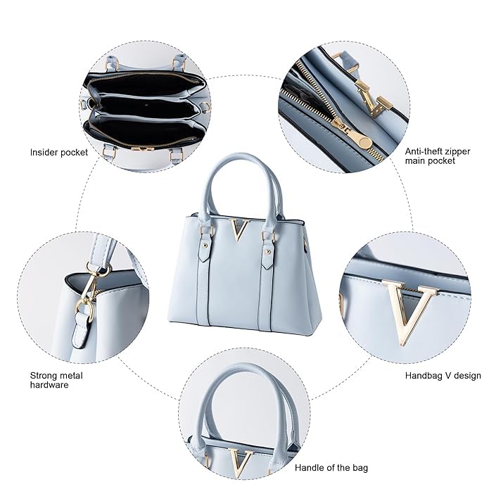 Image of Women's Handbag Tote Bag Premium PU Leather Shoulder Bag with Top Handle & Detachable Strap - Stylish Large Capacity Purse for Office, Casual & Party Use