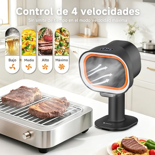 Image of Portable Range Hood, 4-Speed Desktop Exhaust Fan with adjustable Height