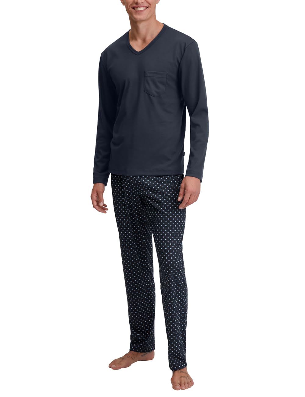 CALIDA Men's Pyjamas, Sapphire Blue, 58-60