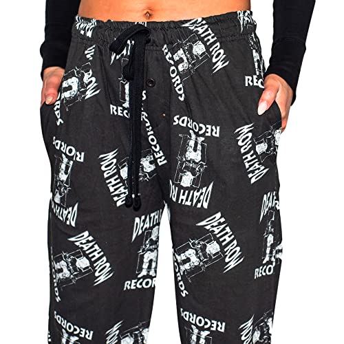 Ripple Junction Deathrow Records Logo Toss Adult Sleep Lounge Pants4