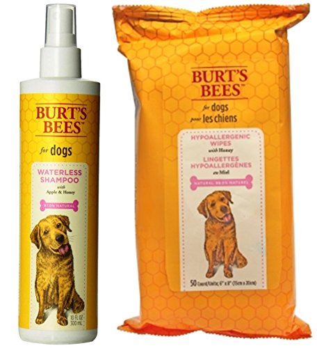 Burts Bees Dog Waterless Shampoo Spray Color:Set Shampoo and Wipes