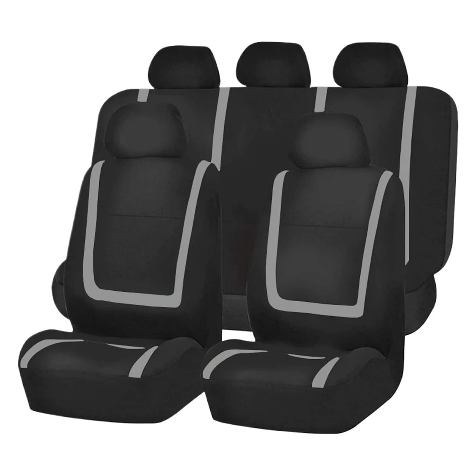 Cubre Universal Juego Completo Fundas para Asientos Coche Tela Universal Poliéster Transpirable Lavable para Camión Furgoneta SUV Accesorios Interiores