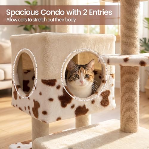 Árbol para gatos compacto 30 pulgadas con perchero y rascador miniatura 4