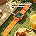 Clear Watch Band for Apple Watch 38mm 40mm 41mm Transparent Crystal Sports Band Compatible with Apple iWatch Series 9 8 SE 7 6 5 4 3 2 1 (Orange 38/40/41mm)