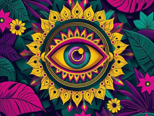 Diamond Painting Les yeux abstraits le cadeau créatif idéal pour adultes et enfants