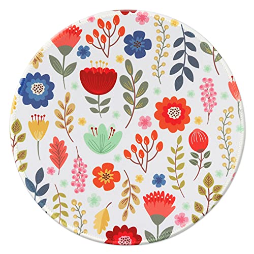 Hosimoln - alfombrilla de ratón Redonda con impresión HD, Base de Goma Antideslizante, Borde Cosido, Personalizada para Ordenador portátil, 22 cm