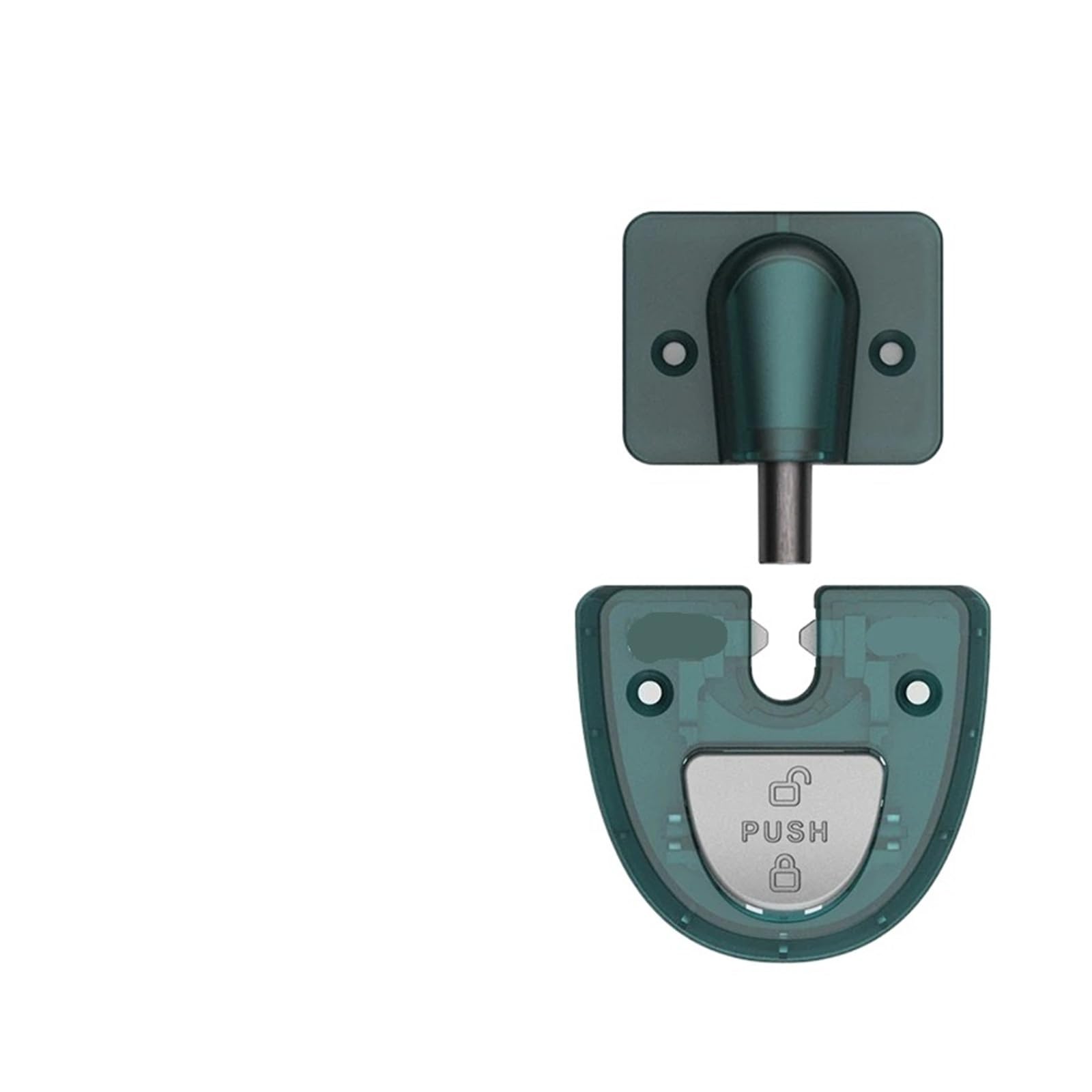 Butoir de porte transparent et discret de protection murale verte