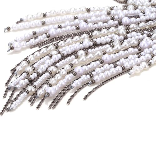 Collier de fausses perles géométriques bijoux empilables réglables - 3