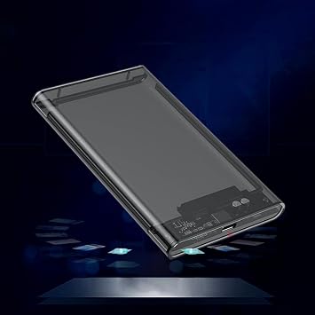 2.5 Inch Portable Solid State Drive Box Transforent Mobile Hard Drive Case USB 2.0 USB 3.0 External Hard Disk Drive Box USB3.1 Type C for MacBook PC