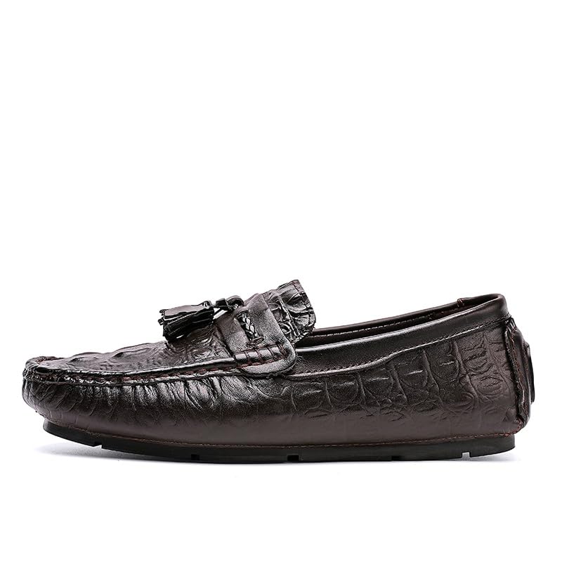 Men's Loafers Shoes Round Toe PU Leather Driving Style Loafer Comfortable Flexible Lightweight Casual Walking Slip-ons3