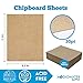 MagicWater Chipboard Sheet for DIY Projects - 8.5x11 Inch - 100 Pack - 30 pt - Heavy Duty Kraft (0.030 Inch Thick) Paperboard, for Scrapbooking, Books, Picture Frame Backing, Arts Project & Crafts