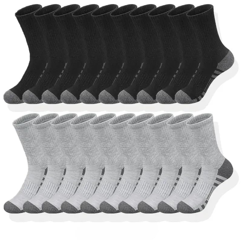 Men's Sports Socks, Comfortable and Durable, Suitable for Running and Fitness (10 Pairs)2